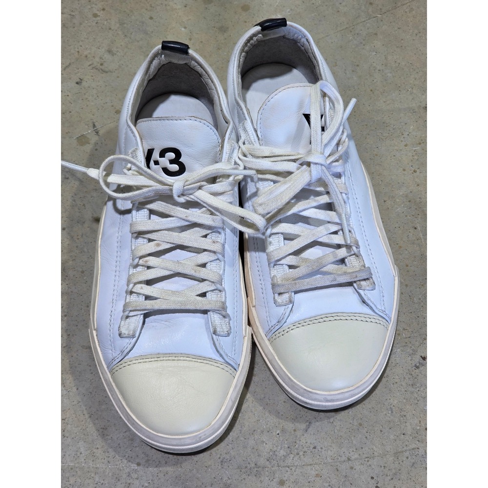 Adidas Y-3 Yohji Court White Leather Low Top Sneakers FX0565 Mens 6.5